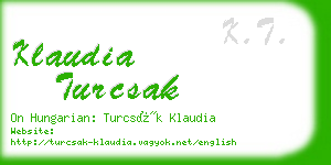 klaudia turcsak business card